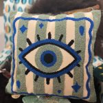 Coussin troisième œil Bleu