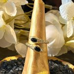 Bague spirale noire