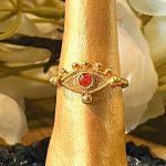 Bague Troisième œil orange